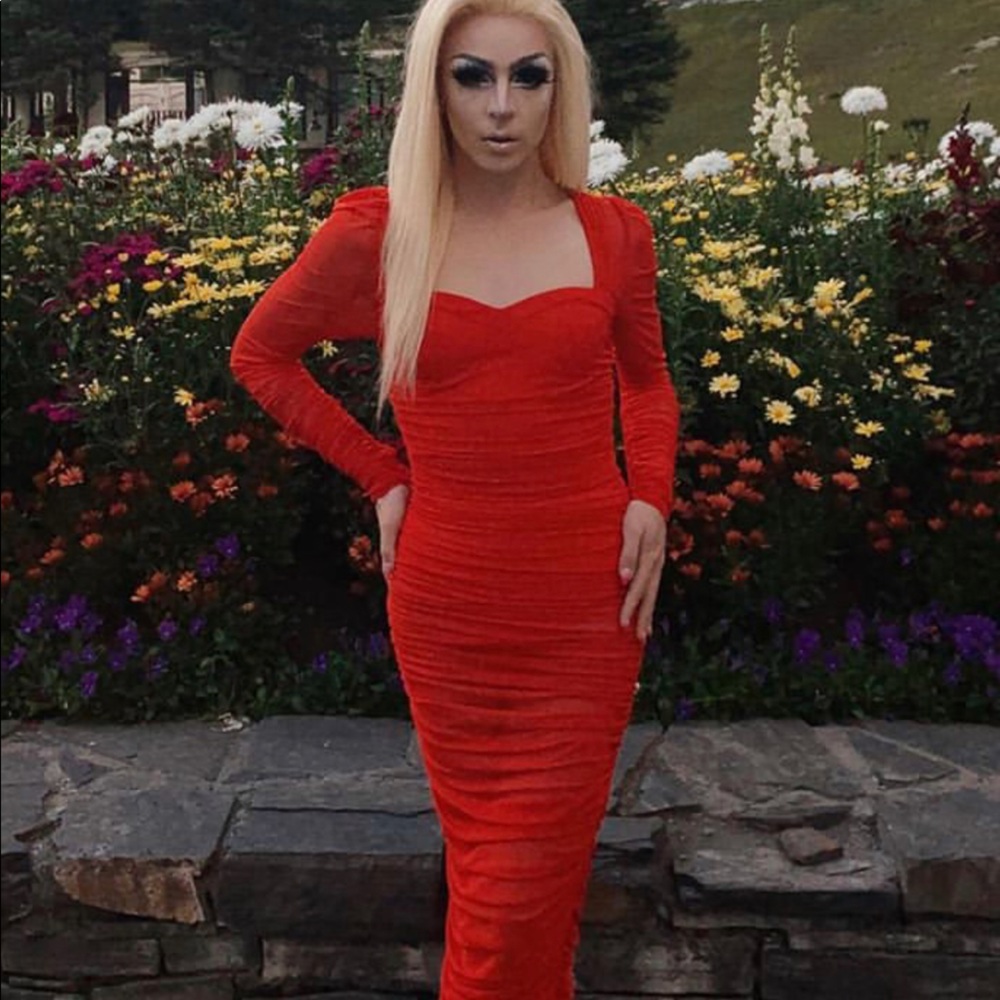 Fashion Nova dress with attached bodysuit